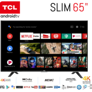 TCL 65″ Google Android 4K Smart TV (Slim)